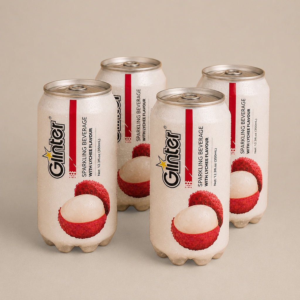 Ginter Sparkling Lychee 350ml 4pk
