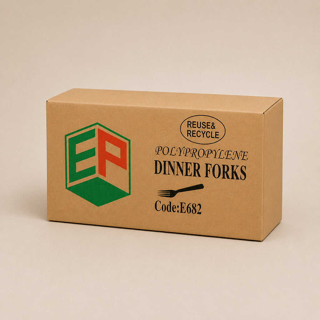 White Disposable Plastic Dinner Forks