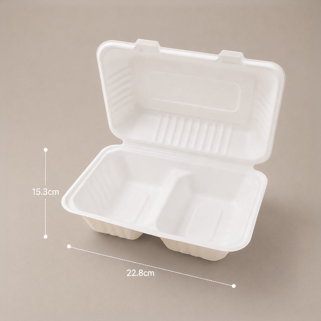 Sugarcane Regular Snack Box 2 Compartment
